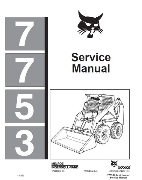 bobcat 7753 skid steer loader service manual|bobcat diagnostic service manual pdf.